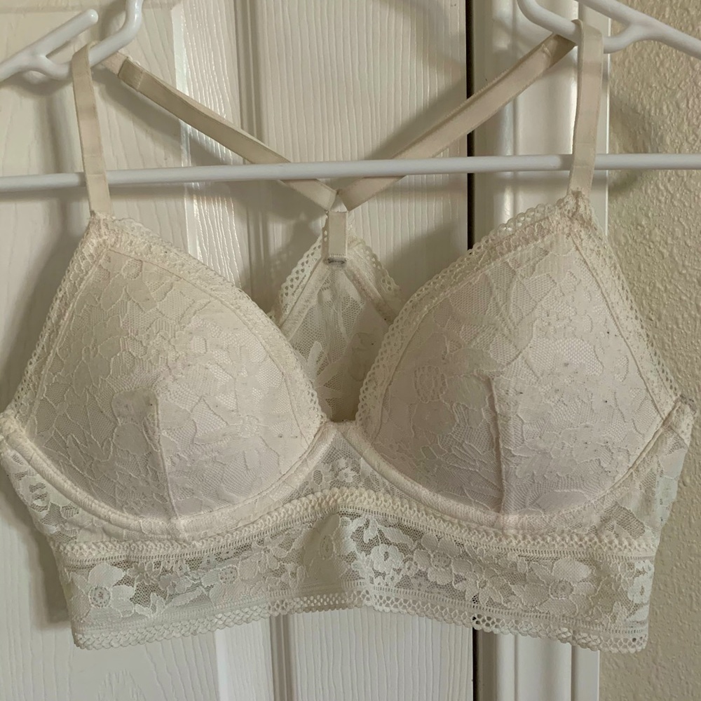 Victoria’s Secret white lace bralette